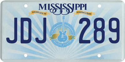 MS license plate JDJ289