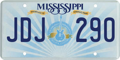 MS license plate JDJ290