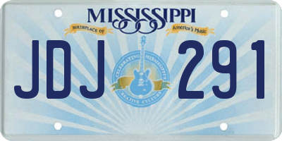 MS license plate JDJ291
