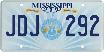MS license plate JDJ292