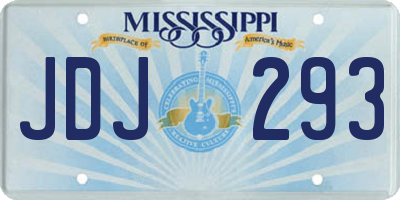 MS license plate JDJ293