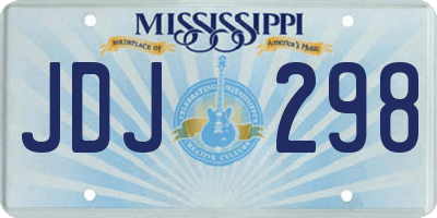 MS license plate JDJ298