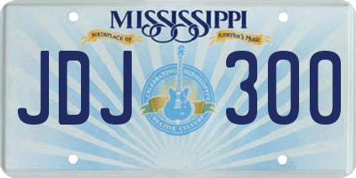 MS license plate JDJ300