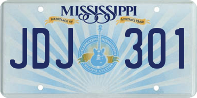 MS license plate JDJ301