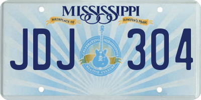 MS license plate JDJ304