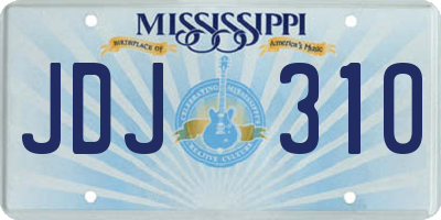 MS license plate JDJ310