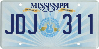 MS license plate JDJ311
