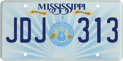 MS license plate JDJ313