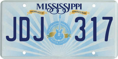 MS license plate JDJ317