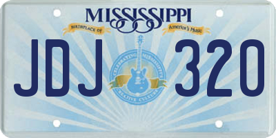MS license plate JDJ320