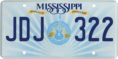 MS license plate JDJ322