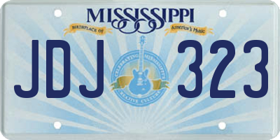 MS license plate JDJ323