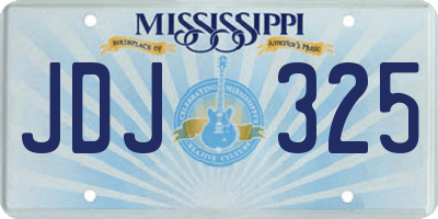 MS license plate JDJ325