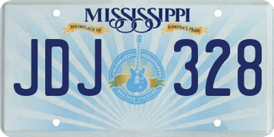 MS license plate JDJ328