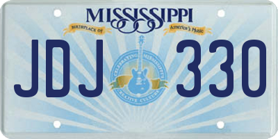 MS license plate JDJ330