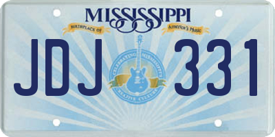 MS license plate JDJ331