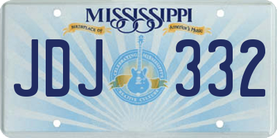 MS license plate JDJ332