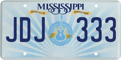 MS license plate JDJ333