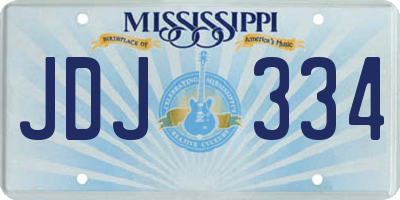 MS license plate JDJ334