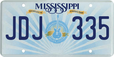 MS license plate JDJ335
