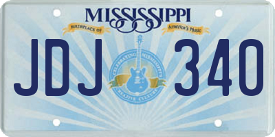 MS license plate JDJ340