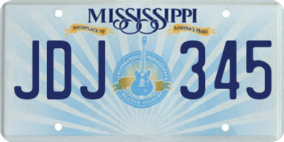 MS license plate JDJ345