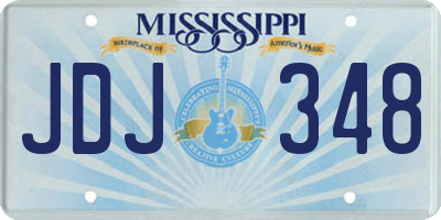 MS license plate JDJ348