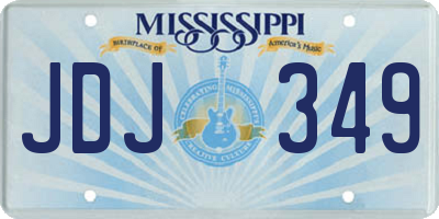 MS license plate JDJ349