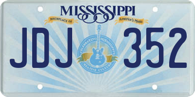 MS license plate JDJ352