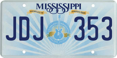 MS license plate JDJ353