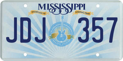 MS license plate JDJ357
