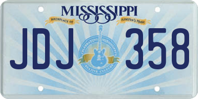 MS license plate JDJ358