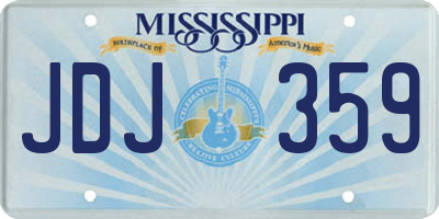 MS license plate JDJ359