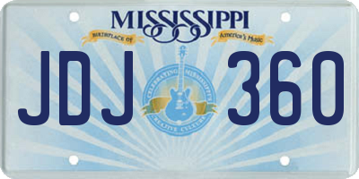 MS license plate JDJ360