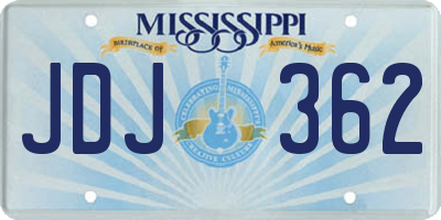 MS license plate JDJ362