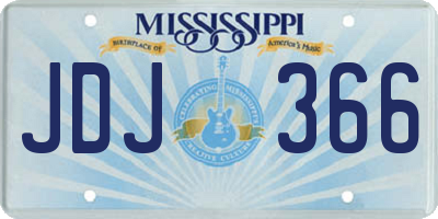 MS license plate JDJ366