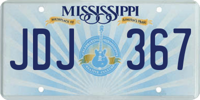 MS license plate JDJ367