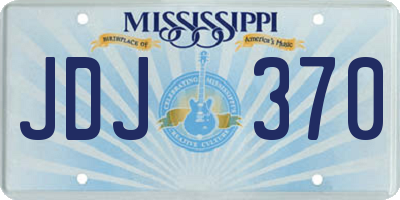 MS license plate JDJ370