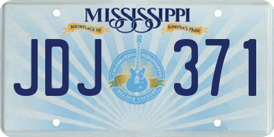 MS license plate JDJ371