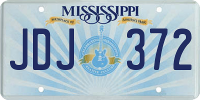 MS license plate JDJ372