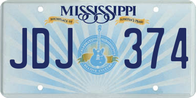 MS license plate JDJ374