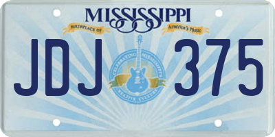 MS license plate JDJ375