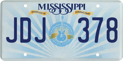 MS license plate JDJ378