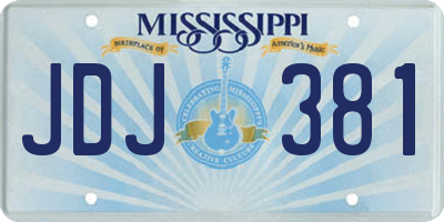 MS license plate JDJ381