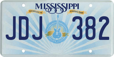 MS license plate JDJ382