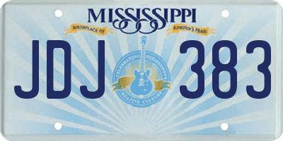 MS license plate JDJ383