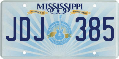 MS license plate JDJ385