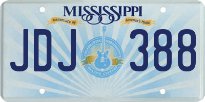 MS license plate JDJ388
