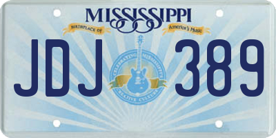 MS license plate JDJ389