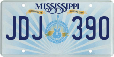 MS license plate JDJ390